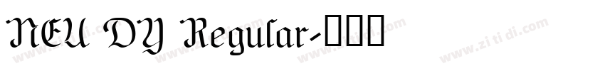 NEU DY Regular字体转换